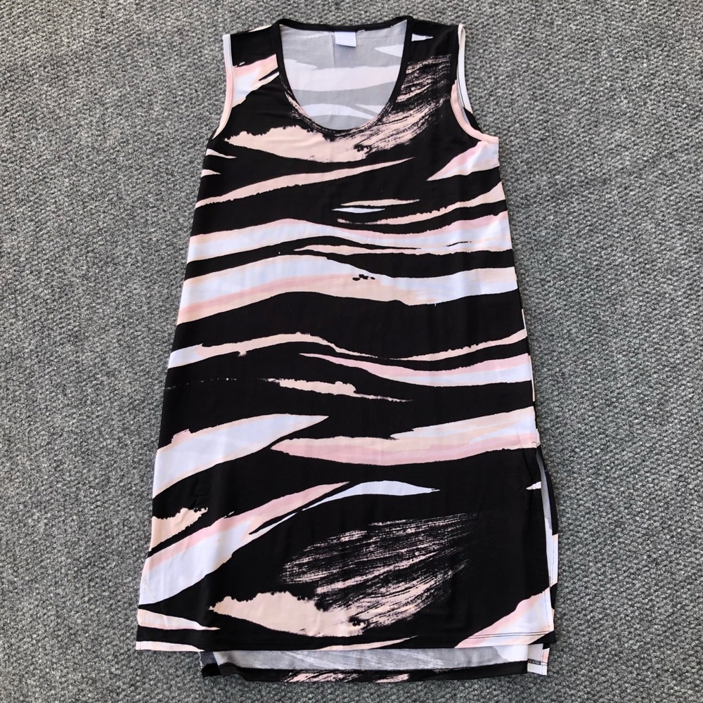 MaxMara Beachwear sleeveless shift style dress with side slits size medium